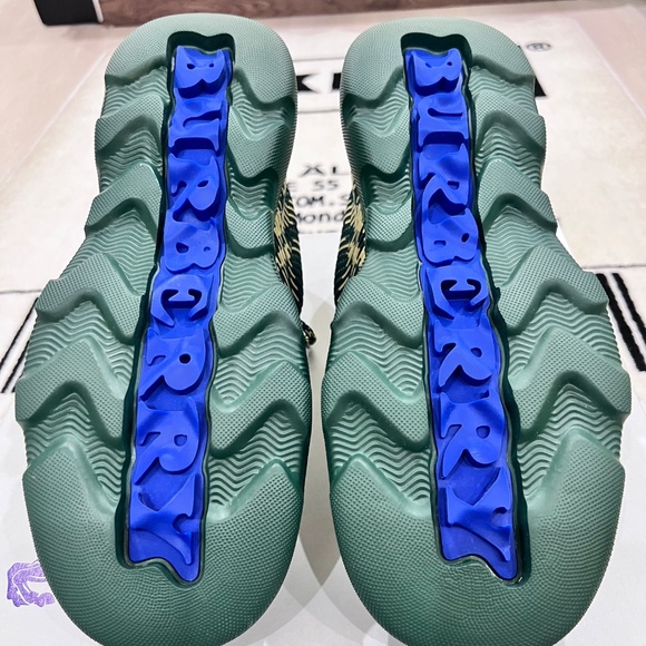 Burberry EKD Check Print Platform Creeper Embroidered Fabric Lace Up Derby Shoes - Picture 7 of 11